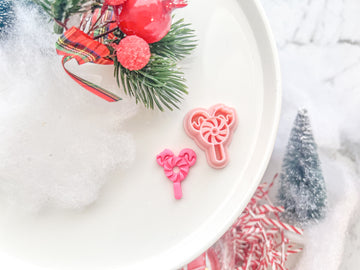 Christmas Mouse Lolly Polymer Clay Cutter